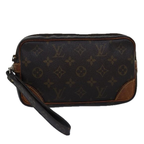 LOUIS VUITTON Monogram Marly Dragonne PM Clutch Bag - Picture 1 of 15